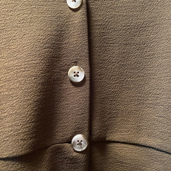 Madewell Texture & Thread Olive Green Button Dress - Picture 4 of 6